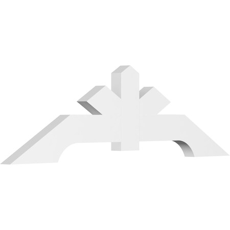 Ekena Millwork Vanguard Architectural Grade PVC Gable Bracket, 48"W x 14"H x 2"D x 4"F, 7/12 Pitch GBP048X14X0204VAN00